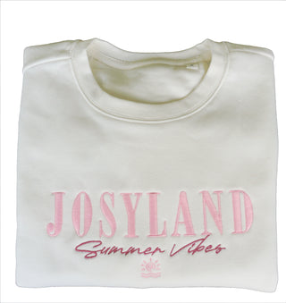 Frauen Cropped Sweatshirt von Josyland, bequemes Sweatshirt mit Cropped-Design, in hellgrau, zeigt den oberen Teil des Kleidungsstücks