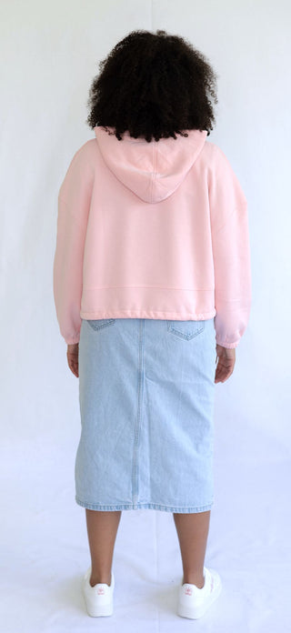 Damen Cropped Oversize Hoodie - Josyland