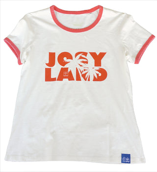 Frauen Ringer-T-Shirt von Josyland, bequemes T-Shirt mit Rundhalsausschnitt und Logo-Design, in verschiedenen Farben.