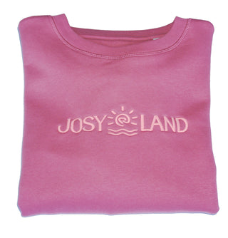 Herren Oversized-Jersey von Josyland in Rosé, weiches Sweatshirt mit lockerer Passform und langen Ärmeln.