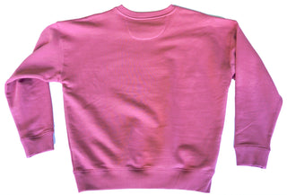 Weißer oversized Damen-Josyland Sweater aus weichem Sweatstoff, lässiger Schnitt, mit langen Ärmeln und Rundhalsausschnitt.