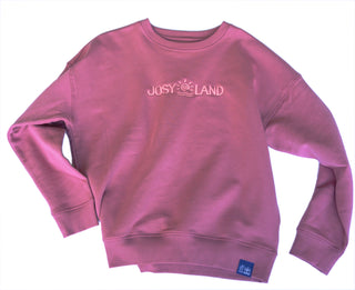 Herren- oder Damen-Sweatshirt von Josyland, oversized, in Rosé, mit lockerer Passform und weicher Baumwollqualität