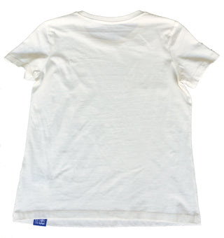 JOSYLAND Damen T-Shirt Sommer Vibes, bequemes Baumwoll-Shirt mit bunten Sommermotiven, auf einem weißen Hintergrund sichtbar