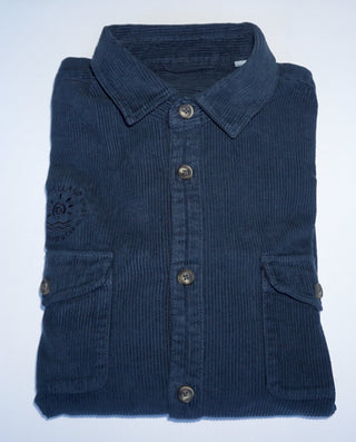 Herren-Hemdjacke aus Kord von Josyland, braune Jacke mit Knopfleiste und Hemdkragen, für legere Freizeitmode