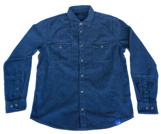 JOSYLAND Herren-Hemdjacke aus Kord, braun, mit Knöpfen und Brusttasche, modische Jacke für Herren, detailreiche Nahaufnahme