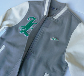 Herren College Jacke von Josyland, blauer Baumwollstoff, mit Knopfleiste und Rippbündchen, modische Freizeitjacke