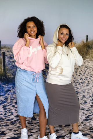 Damen Cropped Oversize Hoodie - Josyland