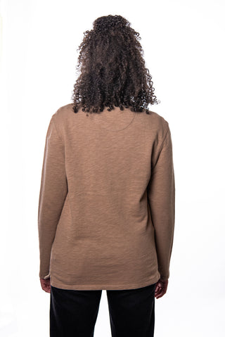Unisex Josyland French Terry Sweatshirt, bequemes graues Sweatshirt mit Rundhalsausschnitt und lockerer Passform.